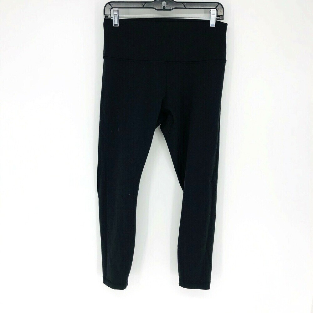 Lululemon Women's Wunder Under Cropped Ankle Solid Black Legging Size 6